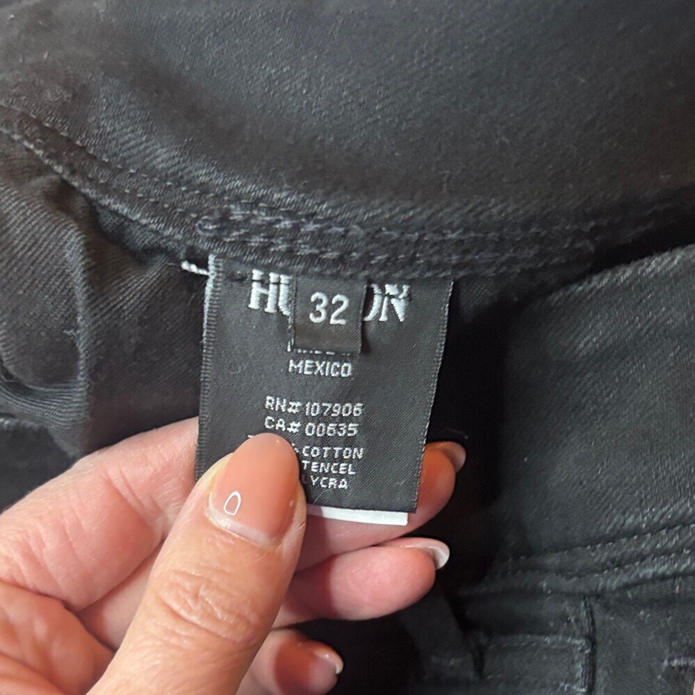 👖🖤 Hudson Black Straight Leg Jeans Size 32 👖🖤 - Picture 6 of 12